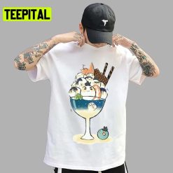 Cute Birds Icecream Relaxed Fit Scissor Seven Unisex T-Shirt