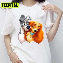 Cute Design For Couple Lady And The Tramp Unisex T-Shirt