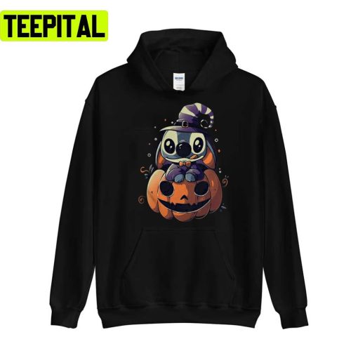 Cute Halloween Pumpkin Vintage Retro Art Stitch Unisex T-Shirt