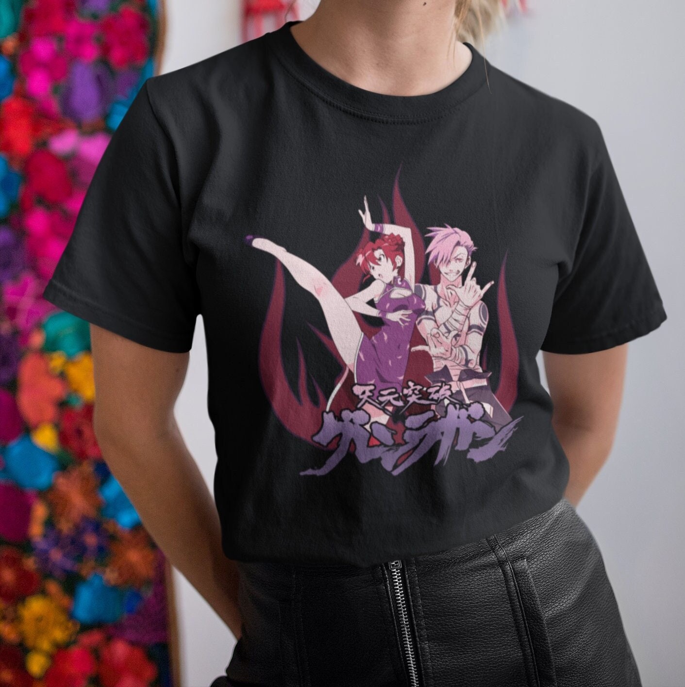 Gurren Lagann Anime T Shirt 100% Algodão Gurren Lagann Personagens Gurren  Lagann Yoko Super Tengen Toppa Gurren Lagann Gurren - AliExpress