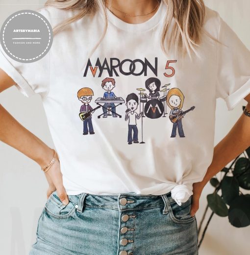 Cute Maroon 5 World Tour 2022 Iconic Illustration Shirt