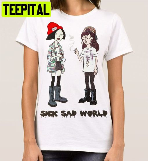 Daria And Jane Sick Sad World Smoking Unisex T-Shirt