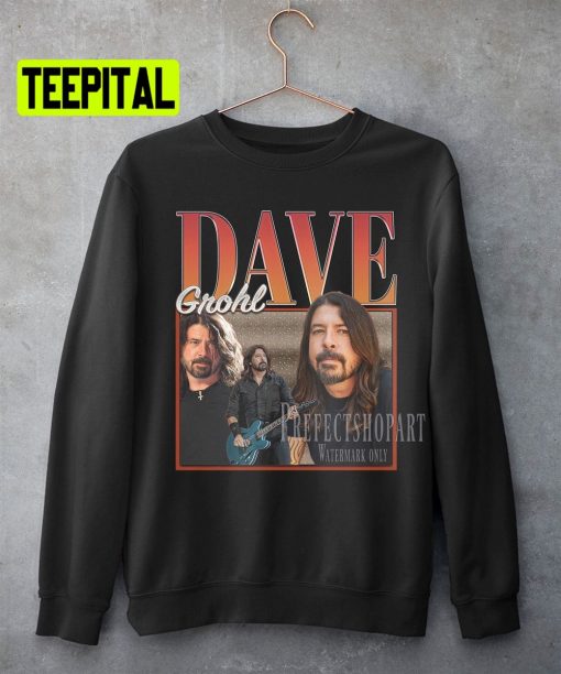 Dave Grohl Homage Retro Vintage Art Unisex Sweatshirt