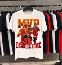 Derrick Rose Mvp Chicago Basketball Signature Retro Bootleg Rap Style T-Shirt