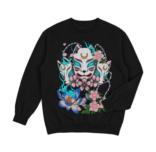 Design Of Kitsune Foo Dog Japanese Pullover Urban Unisex T-Shirt