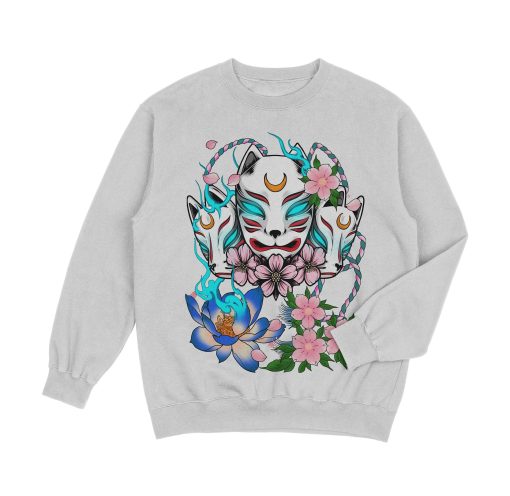 Design Of Kitsune Foo Dog Japanese Pullover Urban Unisex T-Shirt