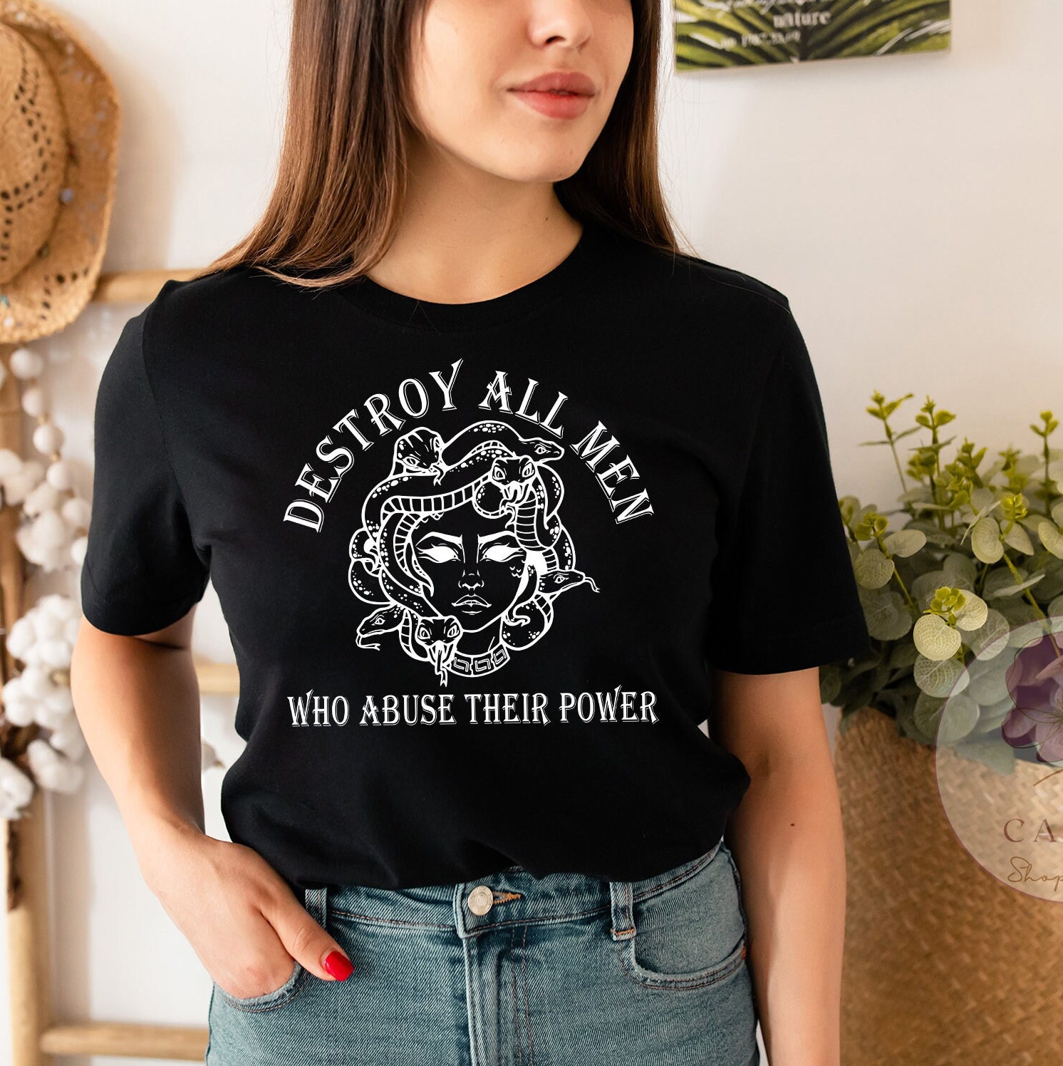 Destroy All Men Who Abuse Their Power Abortion Protest Pro Choice Women Rights Feminist Unisex T-Shirt