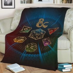 Dice Set Blue Best Seller Fleece Blanket Throw Blanket Gift