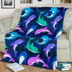 Dolphin Baby Colorful Soft Bestseller Fleece Blanket Throw Blanket Gift