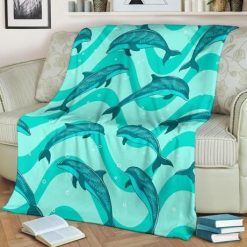 Dolphin Beauty Of Wave Bestseller Fleece Blanket Throw Blanket Gift