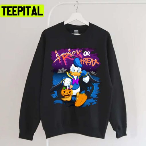 Donald Halloween Duck Trick Or Treat Design For Halloween Unisex T-Shirt