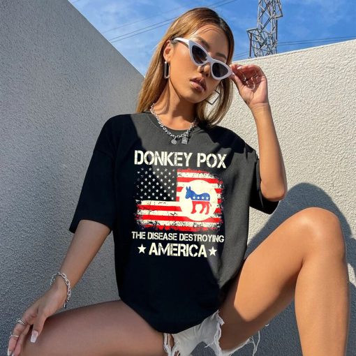 Donkey Pox The Disease Killing America Destroying America Biden Unisex T-Shirt