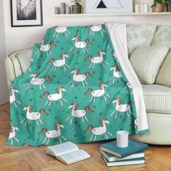 Doodle Unicorn Bestseller Fleece Blanket Throw Blanket Gift