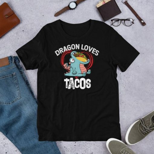 Dragon With Wings Loves Mexican Fiesta Tacos Shirt