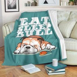 Eat Sleep Bull Bestseller Fleece Blanket Throw Blanket Gift