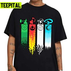 Elemental Bending Avatar Design Unisex T-Shirt