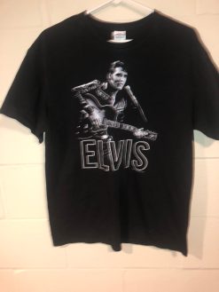 Elvis Presley Mens Size Large 2016 Crew Neck Adult Black T-Shirt