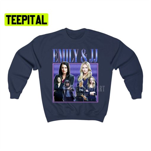 Emily Prentiss and JJ Retro Vintage Art Unisex Sweatshirt