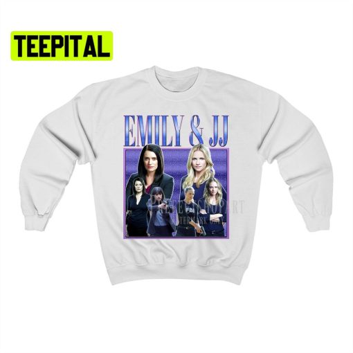 Emily Prentiss and JJ Retro Vintage Art Unisex Sweatshirt