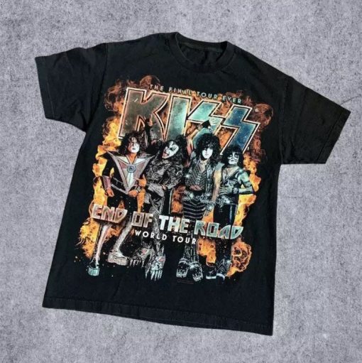 End Of The Road Tour 90s Band Kiss Graphic Kiss Band Unisex T-Shirt