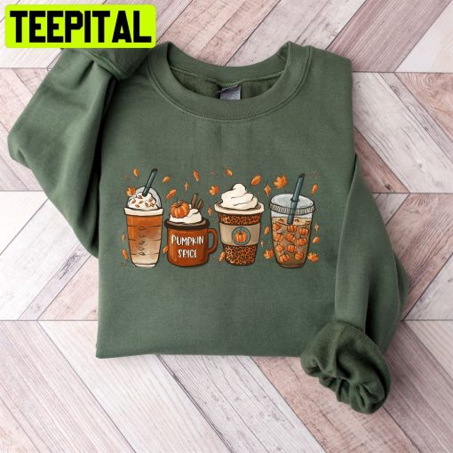 Fall Coffee Pumpkin Spice Trending Unisex Sweatshirt