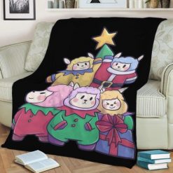 Family Lama Celebrates Christmas Best Seller Fleece Blanket Throw Blanket Gift