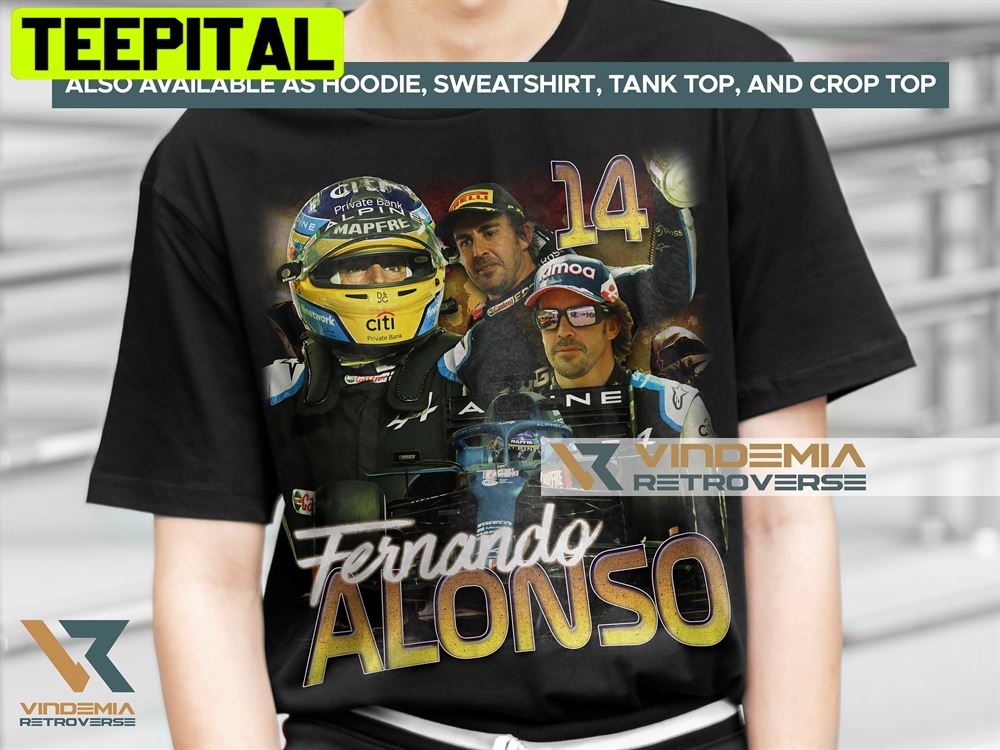 Fernando Alonso Alpine F1 Team 90s Vintage Bootleg Unisex T-Shirt