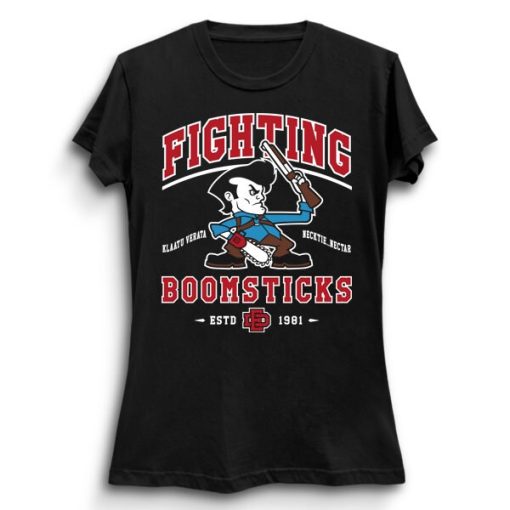 Fighting Boomsticks Evil Dead College Masco Funny Horror Unisex T-Shirt