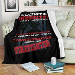 Firefighter Love Bestseller Fleece Blanket Throw Blanket Gift 1