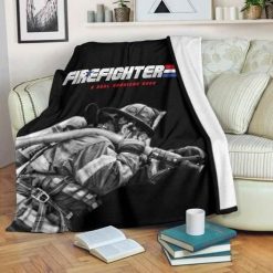 Firefighter Real American Hero Bestseller Fleece Blanket Throw Blanket Gift