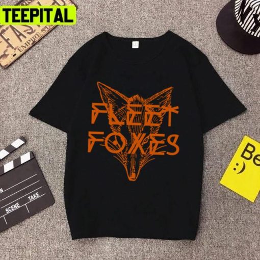 Fleet Foxes Fox Drawing And Geometric Illustration First Aid Kit Retro Rock Band Unisex T-Shirt