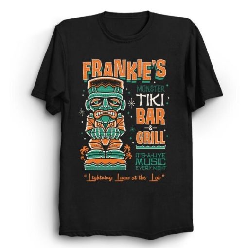 Frankenstein Creepy Cute Tiki Lounge Hawaii Vacation Surf Monster Unisex T-Shirt