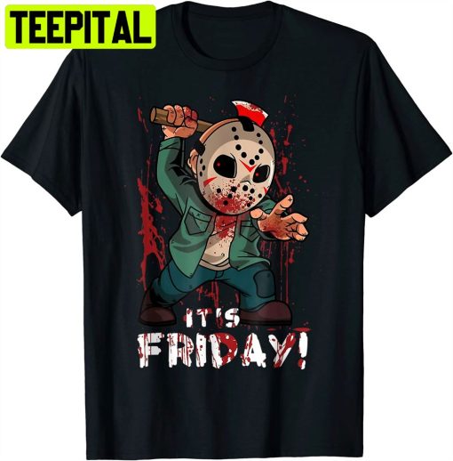 Friday 13th Funny Halloween Horror Graphic Horror Movie Cartoon Style Unisex T-Shirt