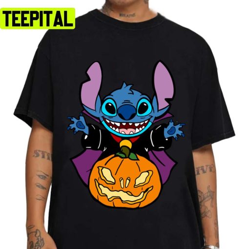 From Stitch To Your Family Design For Halloween Unisex T-Shirt