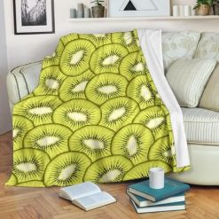 Full Of Green Kiwi Best Seller Fleece Blanket Throw Blanket Gift