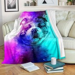 Galaxy Bulldog Bestseller Fleece Blanket Throw Blanket Gift