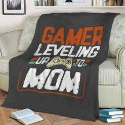 Gamer Leveling To Mom Best Seller Fleece Blanket Throw Blanket Gift