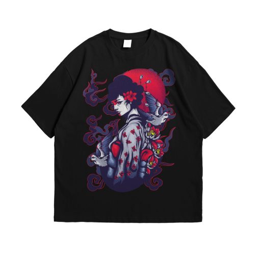 Geisha Japanese Urban Artwork Graphic Unisex T-Shirt