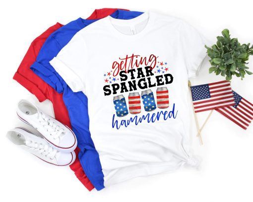 Getting Star Spangled Hammered Memorial Day 4th Of July Independence Day Unisex T-Shirt