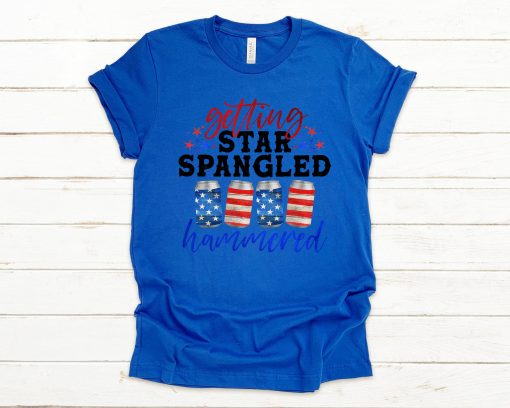 Getting Star Spangled Hammered Memorial Day 4th Of July Independence Day Unisex T-Shirt