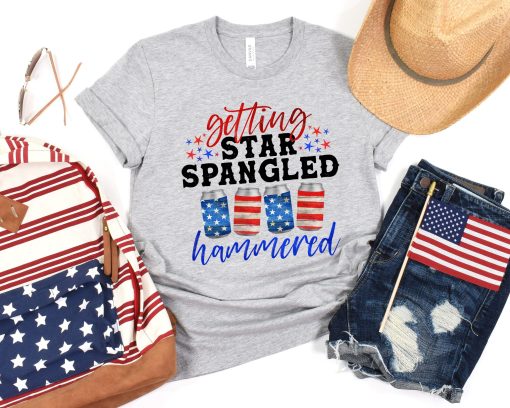 Getting Star Spangled Hammered Memorial Day 4th Of July Independence Day Unisex T-Shirt