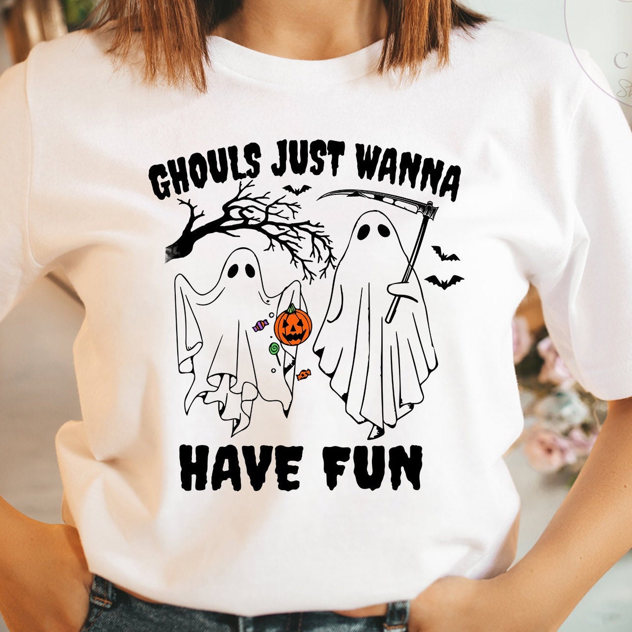 Ghouls Just Wanna Have Fun Fall Spooky Season Pumpkin Halloween Unisex T-Shirt