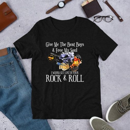 Give Me The Beat Boys And Free My Soul Guitar Lovers T-Shirt