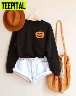 Glitter Pumpkin Halloween Unisex Sweatshirt