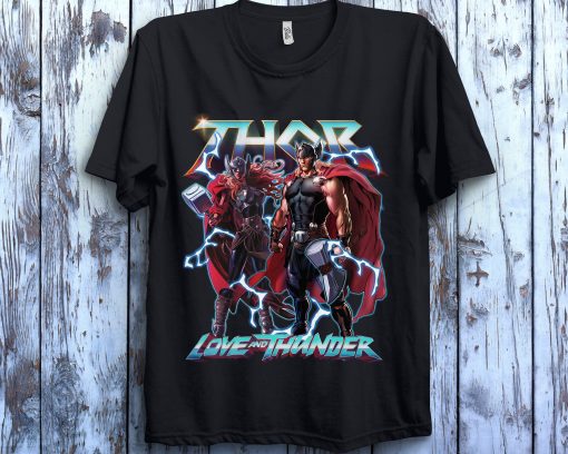 Graphic Marvel Thor And Lady Thor Love And Thunder Unisex T-Shirt