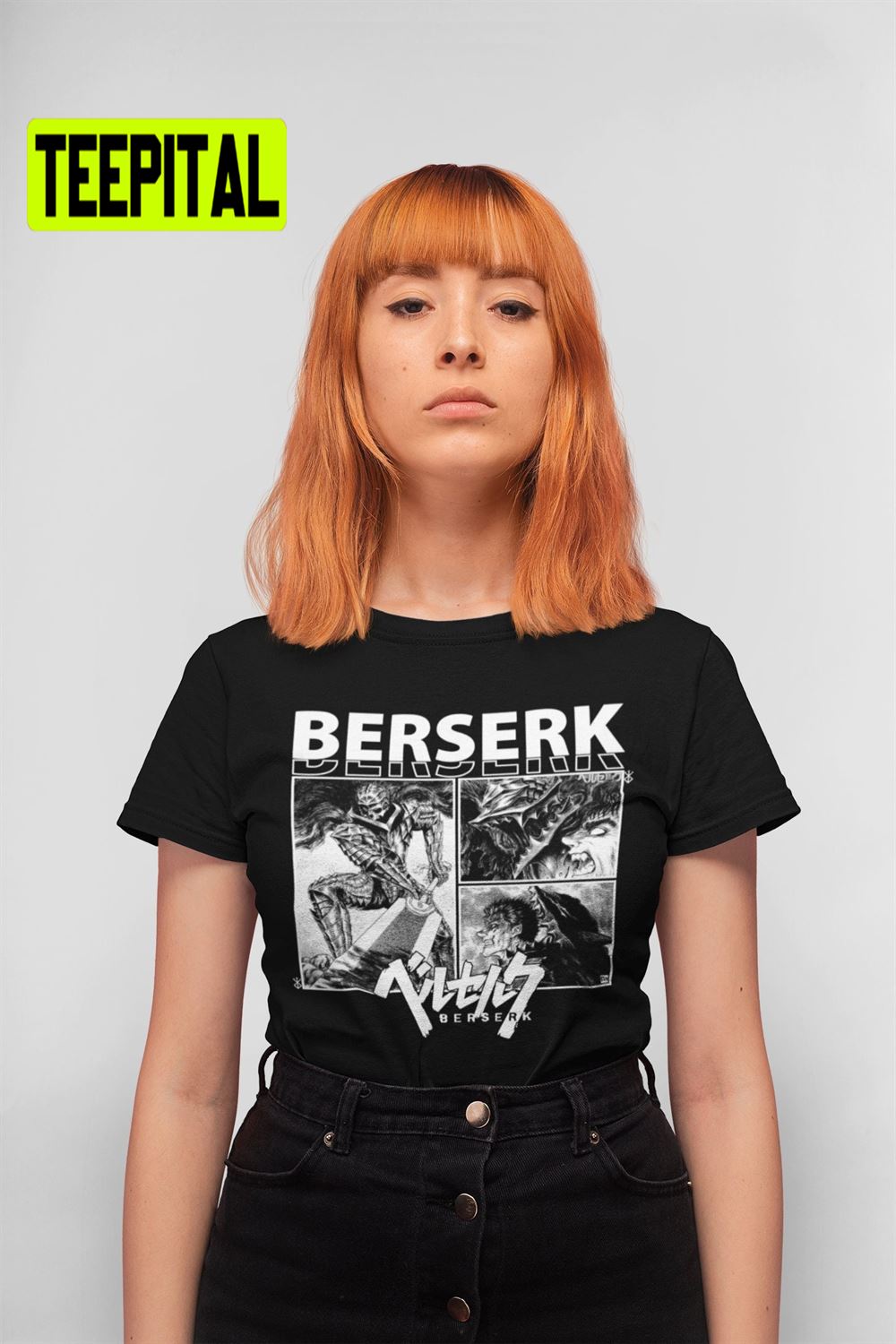 Guts Berserk Black Whtie Art Anime Unisex T-Shirt