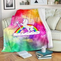 Gym Unicorn Fleece Blanket Throw Blanket Gift