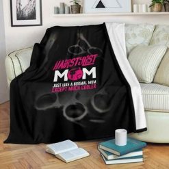 Hair Stylist Mom Fleece Blanket Throw Blanket Gift