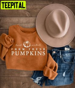 Hand Picked Farm Fresh Pumpkins Burnt Orange Unisex T-Shirt