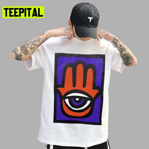 Hand Shine Eye Colored Design Hamsa Unsex T-Shirt